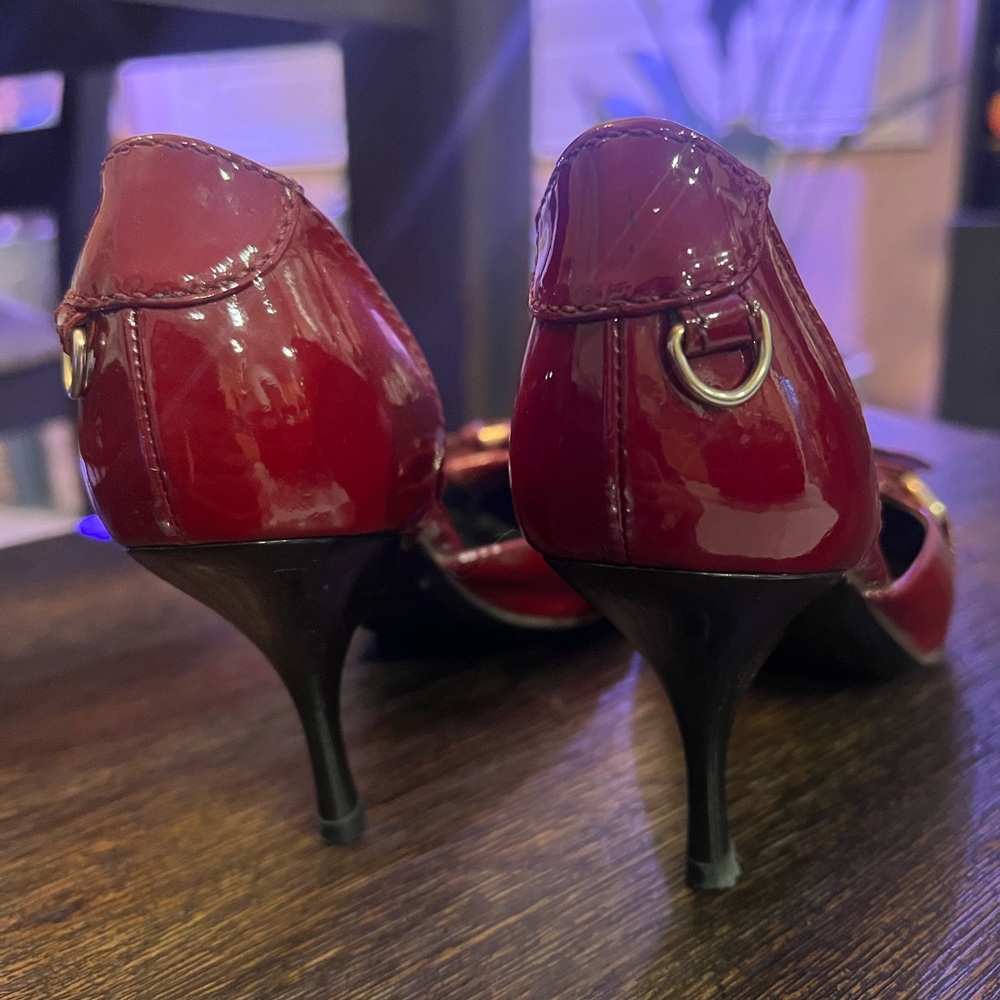 Burberry leather shoes burgundy - Picture 2 of 5